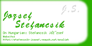 jozsef stefancsik business card